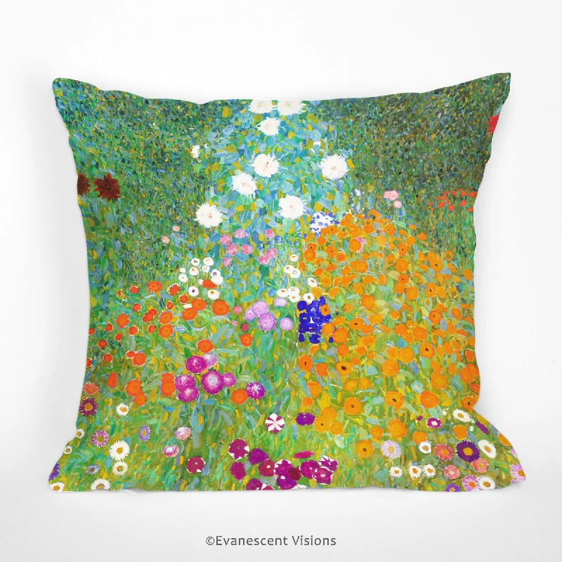 Klimt Bauerngarten Floral Art Cushion