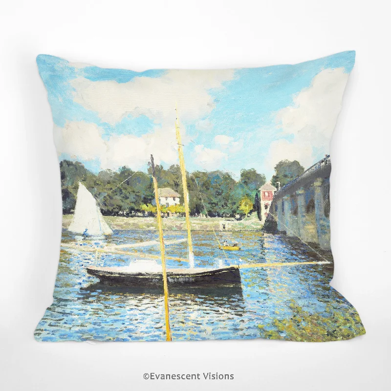 Monet Bridge at Argenteuil Decorative Cushion