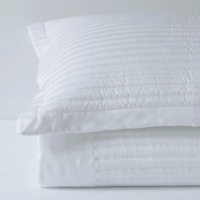 Monroe White Quilted Sham