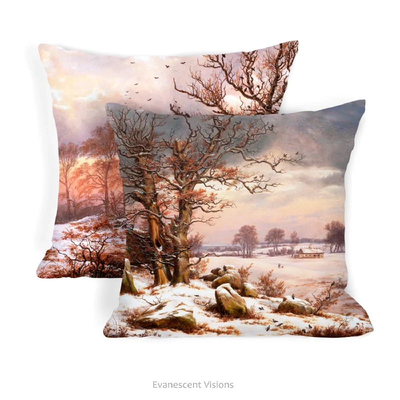 Winter Landscapes Decorative Art Cushions, Johan Christian Dahl Art