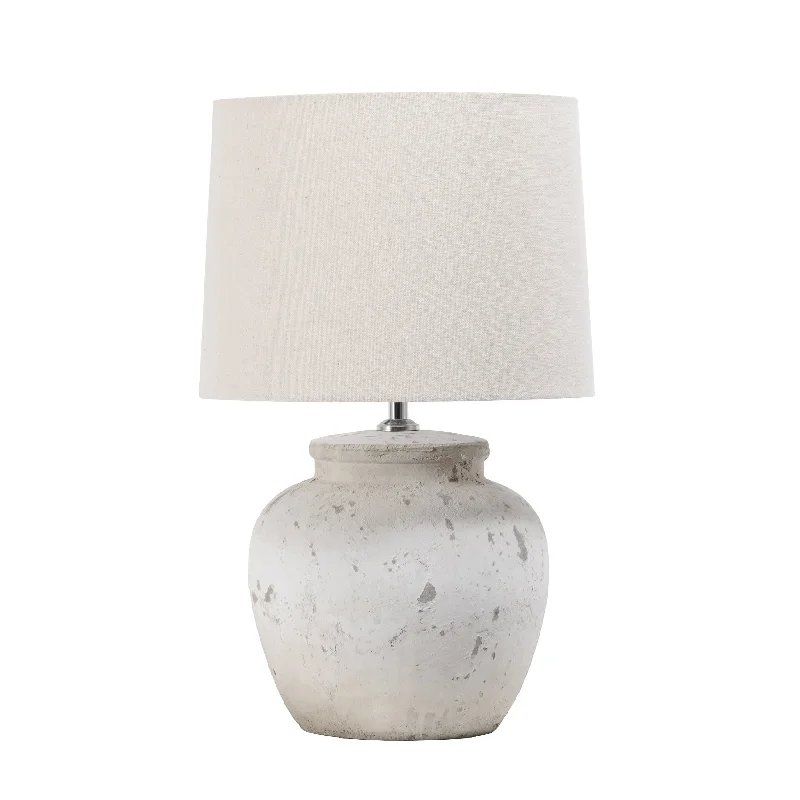 20-inch Antique Ceramic Urn Table Lamp | Grey