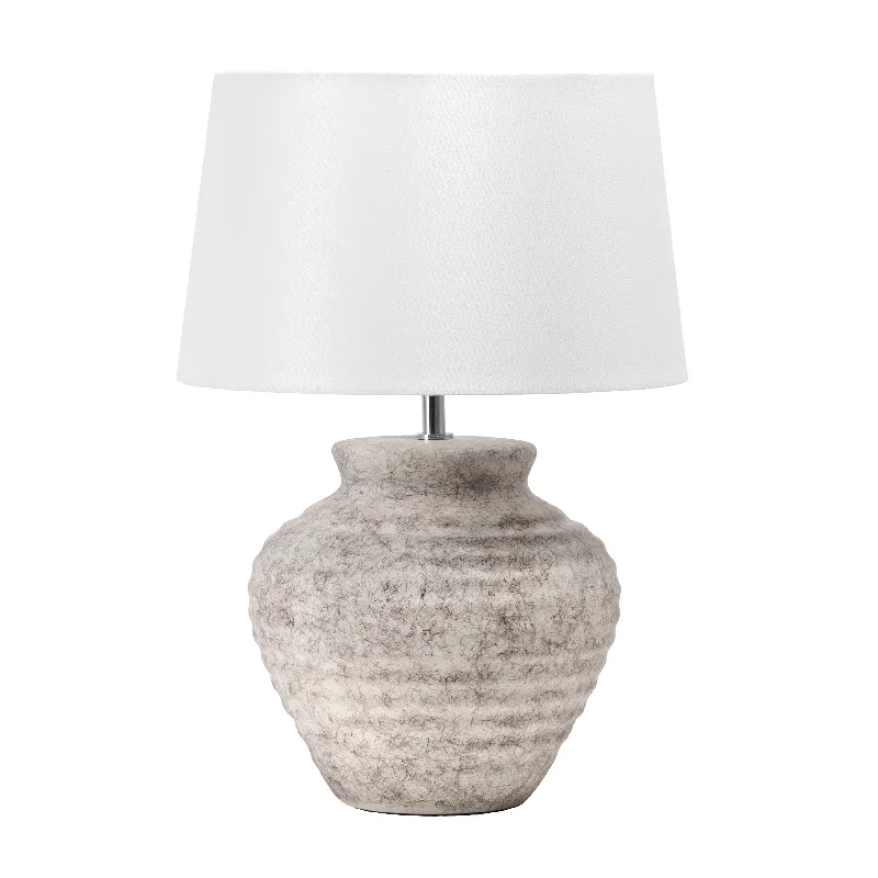 20-inch Ceramic Vintage Vase Table Lamp | Antique White