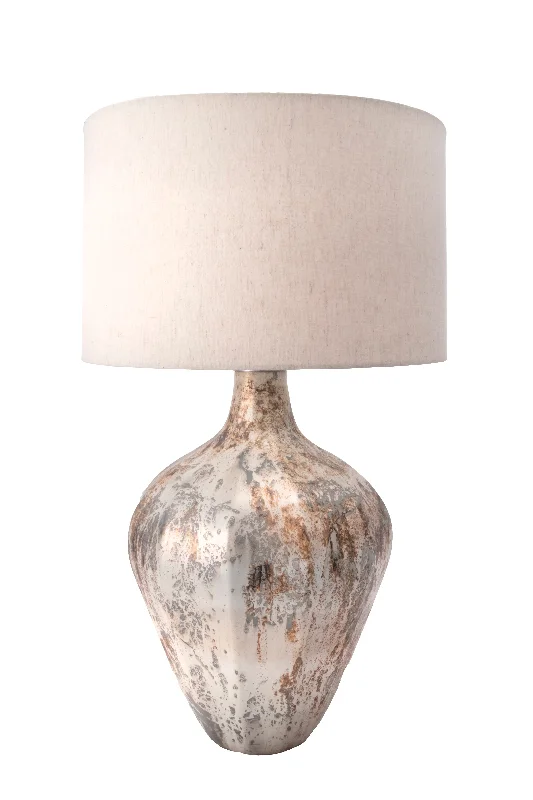 30-inch Wende Glass Vase Table Lamp | Grey