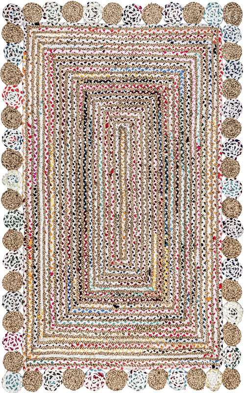 Alisha Jute Rainbow Rug | Ivory