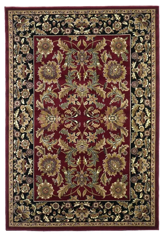 Cambridge 7301 Kashan Red/Black Rug