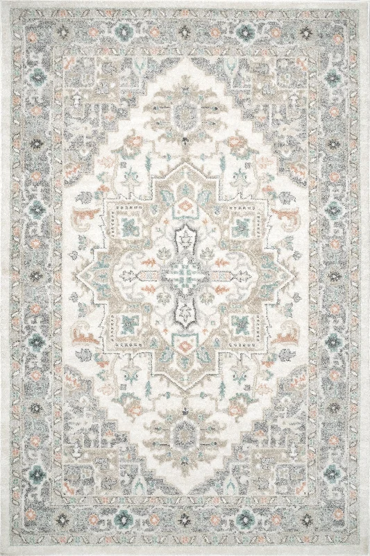 Crown Medallion Rug | Cream