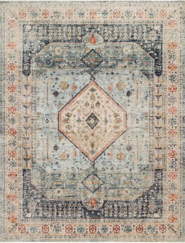 Graham by Magnolia Home GRA-03 Blue/Ant. Ivory Rug