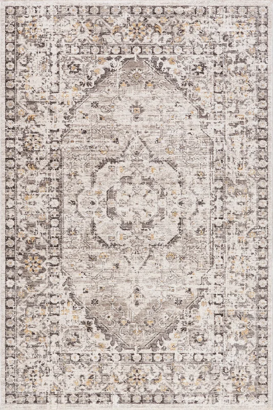 Kamryn Medallion Rug | Light Grey