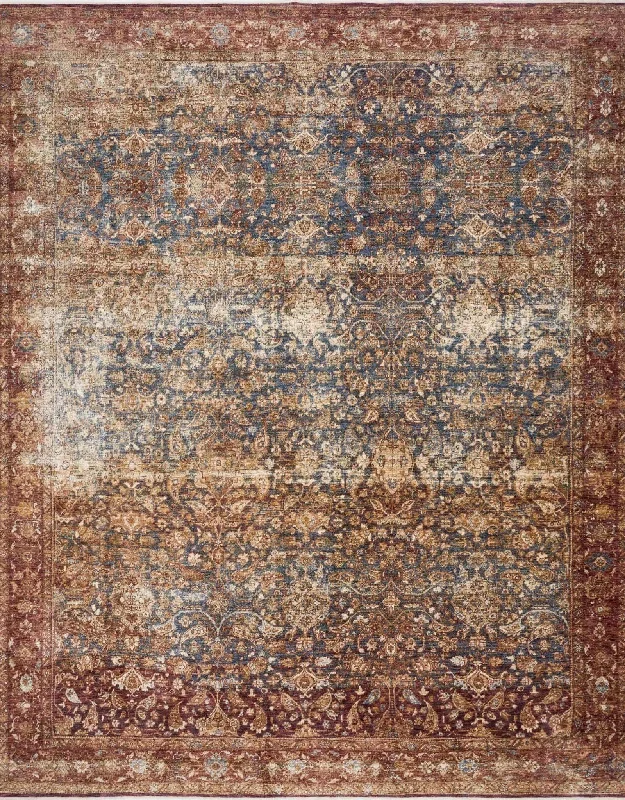 Kennedy by Magnolia Home KEN-05 Denim/Brick Rug