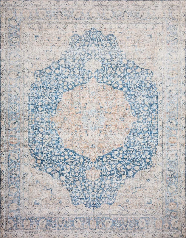 Layla LAY-07 Blue/Tangerine Rug