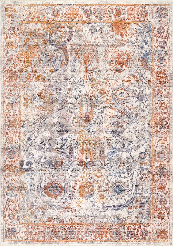 Persian Charmia Fringe Rug | Orange