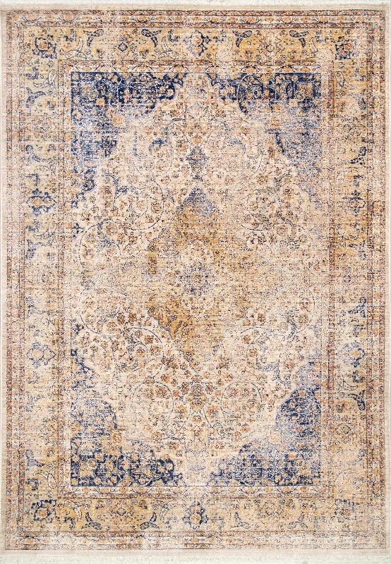 Persian Mystique Fringe Rug | Blue