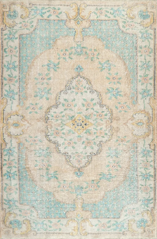 Sid Plated Medallion Rug | Beige