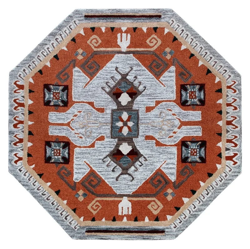 Sinuous 54119GYR Grey/Rust Rug