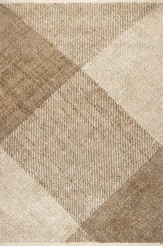 Textured Glen Plaid Rug | Natural