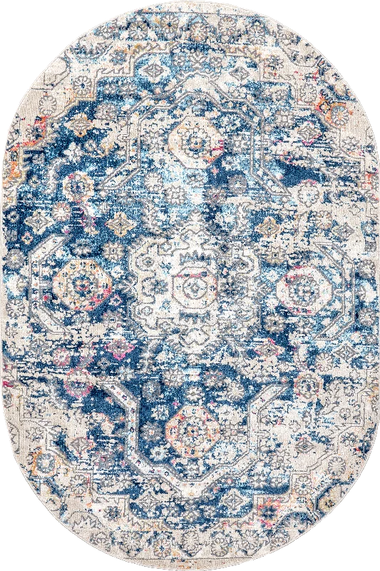 Weathered Medallion Rug | Blue