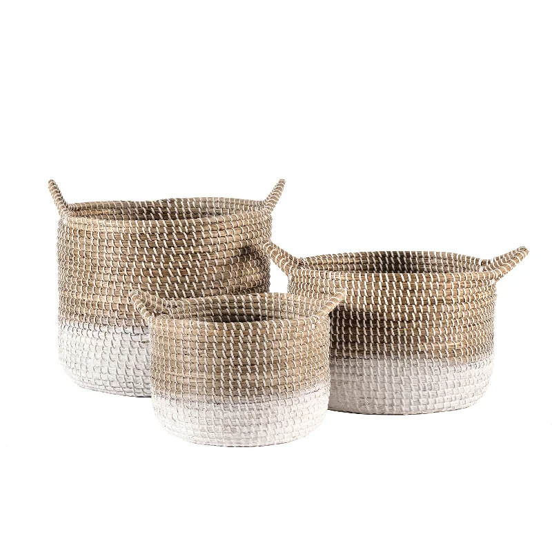 Winter Seagrass Ombre Baskets | Natural