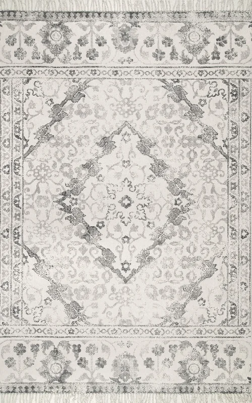 Withered Florid Rug | Grey