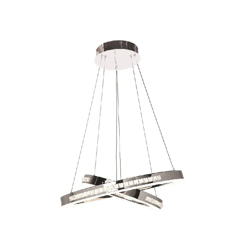 Access Lighting Affluence Chrome LED Dual Ring Pendant