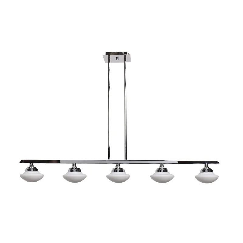 Access Lighting Atomiser 5-light LED Chrome Pendant with Opal Glass Shade