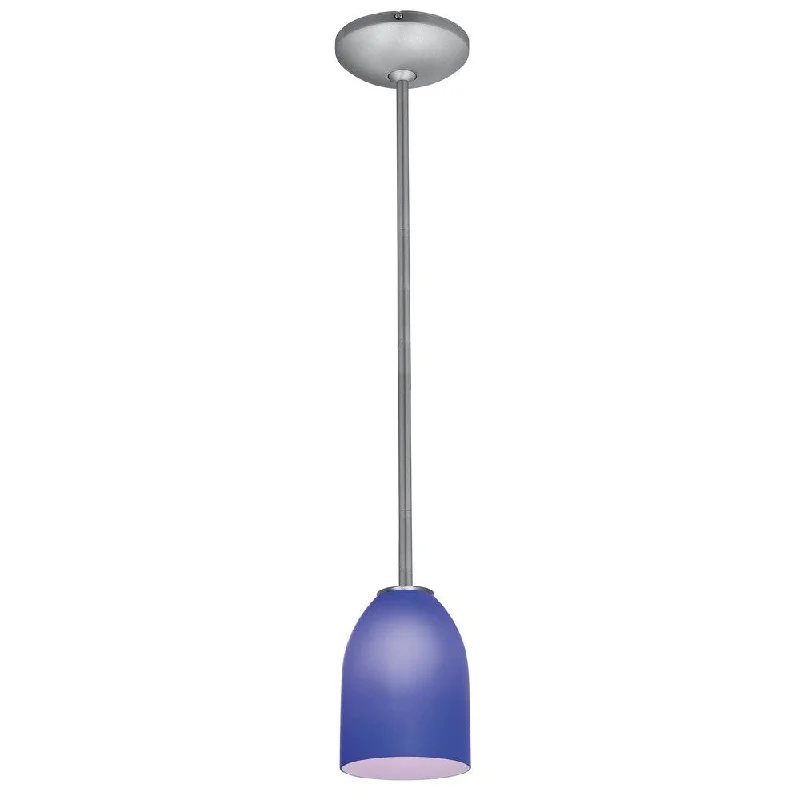 Access Lighting Bordeaux Steel Integrated LED Rod Pendant, Cobalt Shade