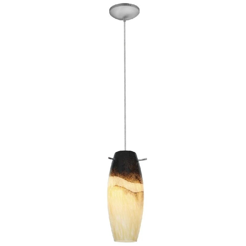 Access Lighting Cabernet Steel Integrated LED Cord Pendant, Sand Slate Shade