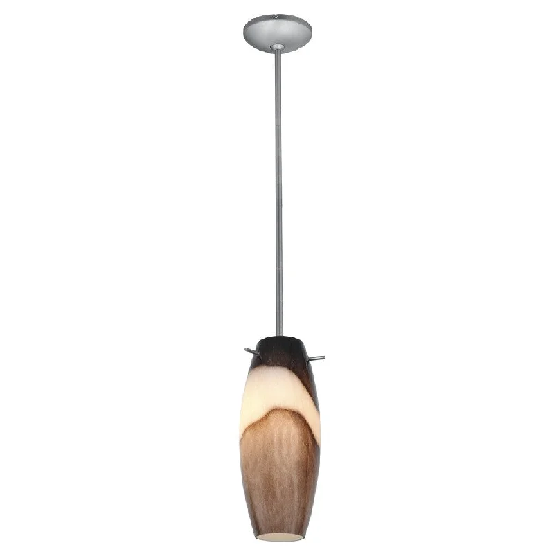 Access Lighting Cabernet Steel Integrated LED Rod Pendant, Brown Slate Shade