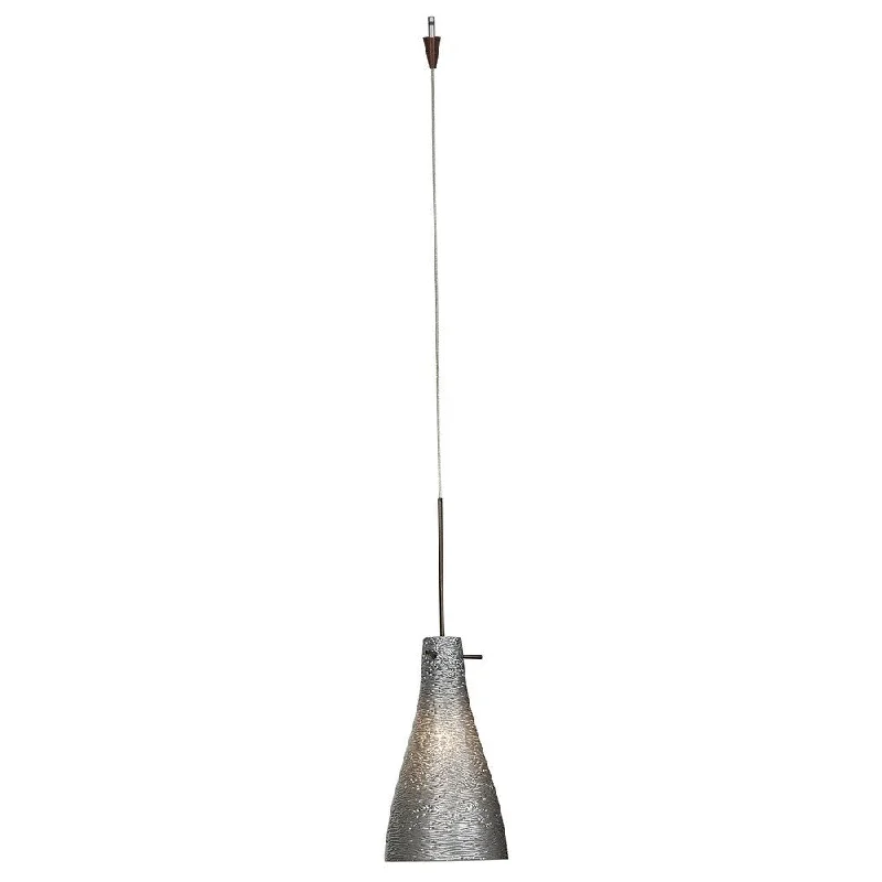 Access Lighting Cavo 1-light Bronze Italian Wire Glass Pendant with Uni-Jack Plug, Metal Shade