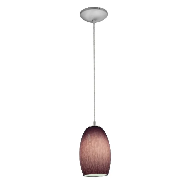 Access Lighting Chianti Steel Integrated LED Cord Pendant, Purple Cloud Shade