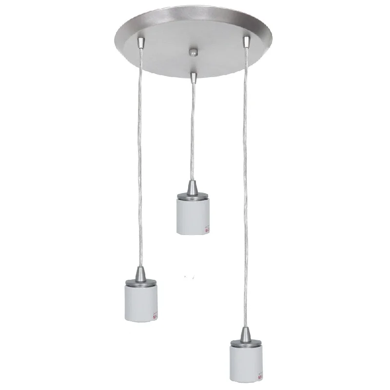 Access Lighting Circ 3-light Steel Round Pendant Assembly - Silver