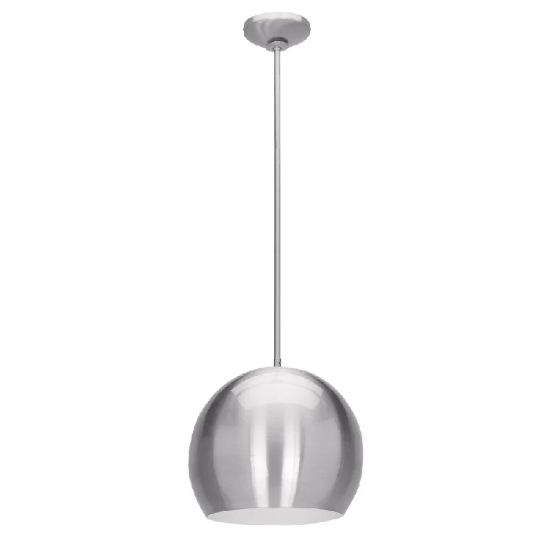 Access Lighting DecoBall 1-light Fluorescent 10-inch Brushed Steel Pendant - Silver