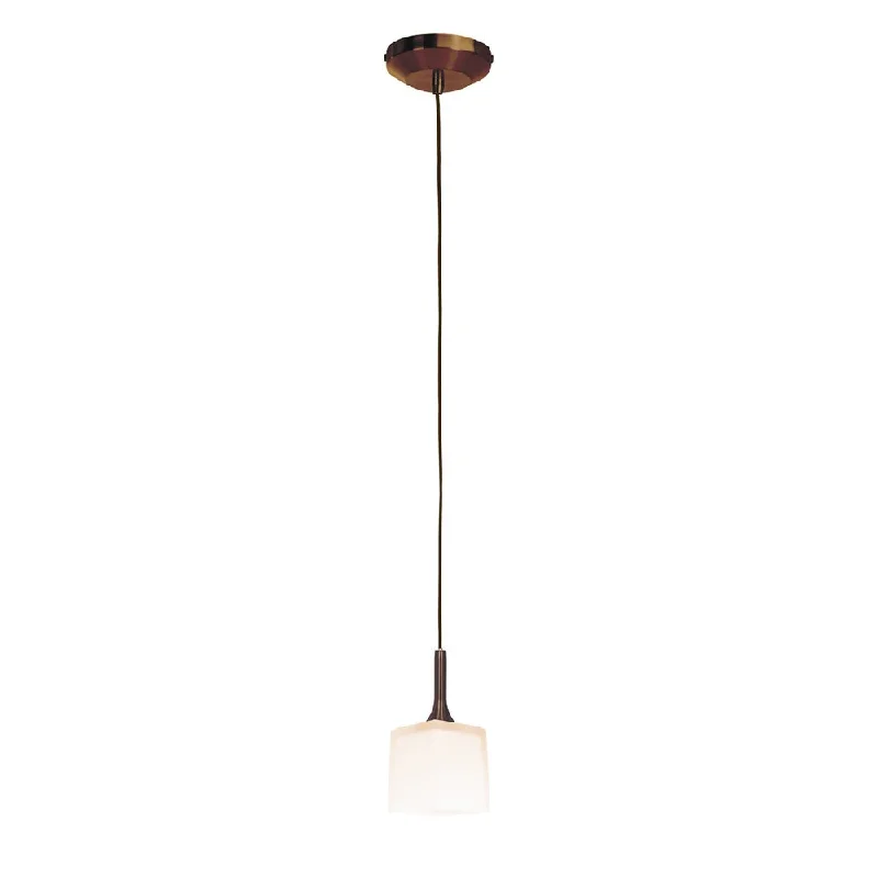 Access Lighting Delta 1-light Halogen Bronze Pendant with Opal Glass