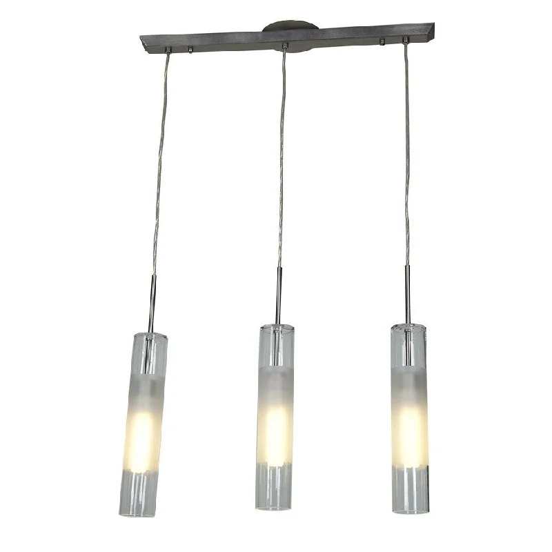 Access Lighting Dezi 3-Light Bar Pendant - Silver