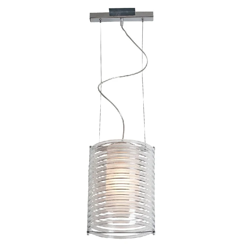 Access Lighting Enzo 10 inch 1-light Chrome Pendant, Clear