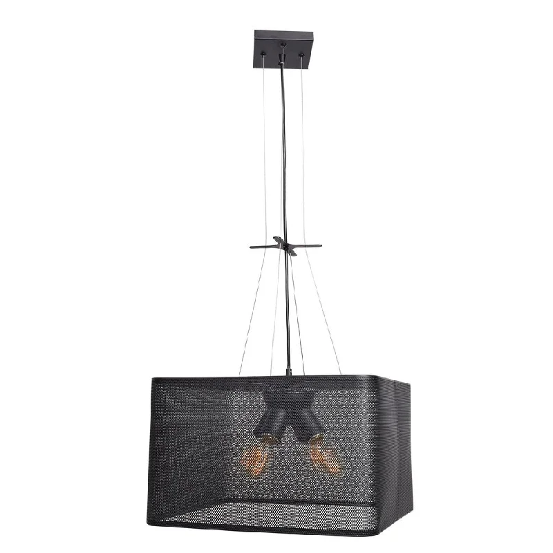 Access Lighting Epic 16-inch Black Square Pendant