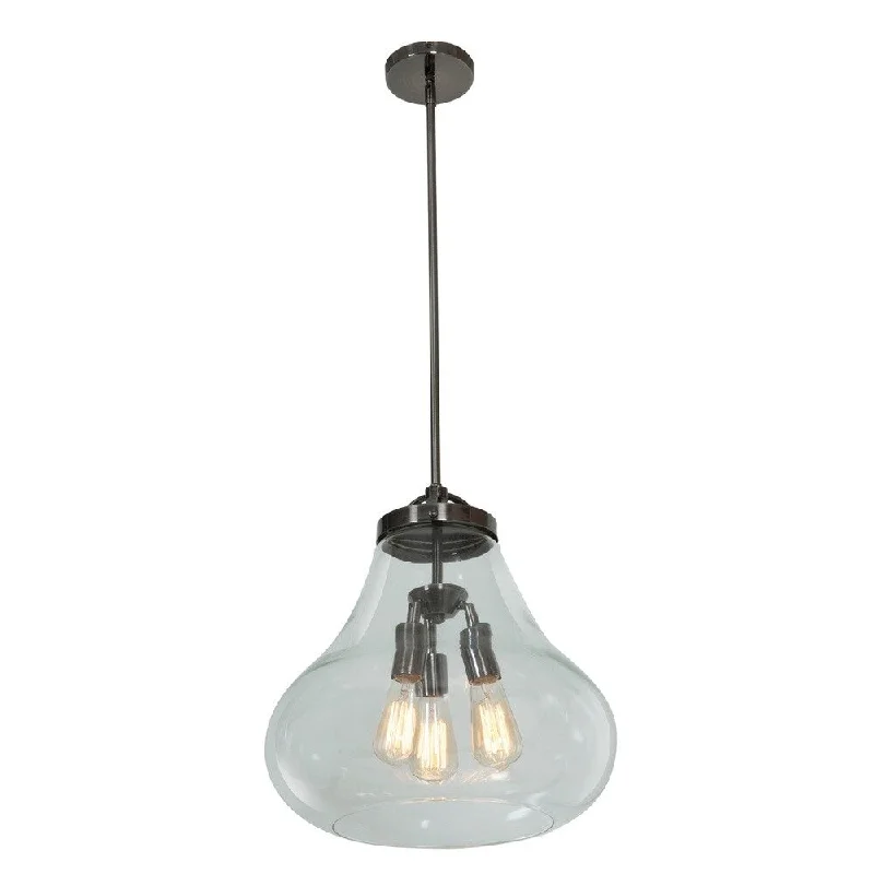 Access Lighting Flux 3-light Antique Nickel Pendant