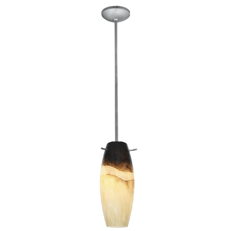 Access Lighting Japanese Lantern 12 inch Steel Fluorescent Rod Pendant with White Lined Shade