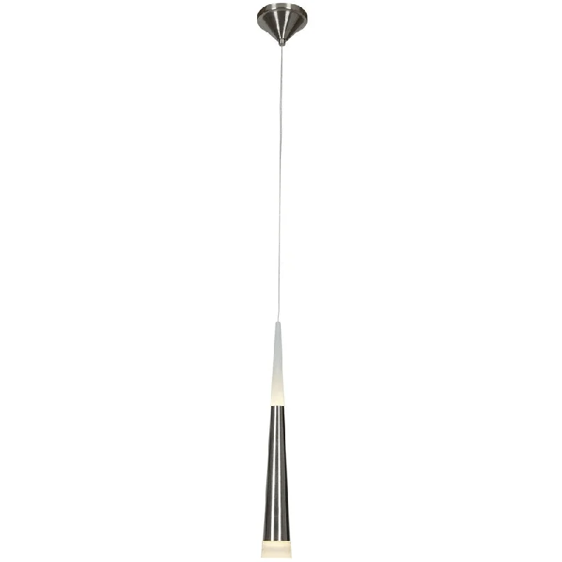 Access Lighting Ra 2-light LED Brushed Steel Pendant with Acrylic