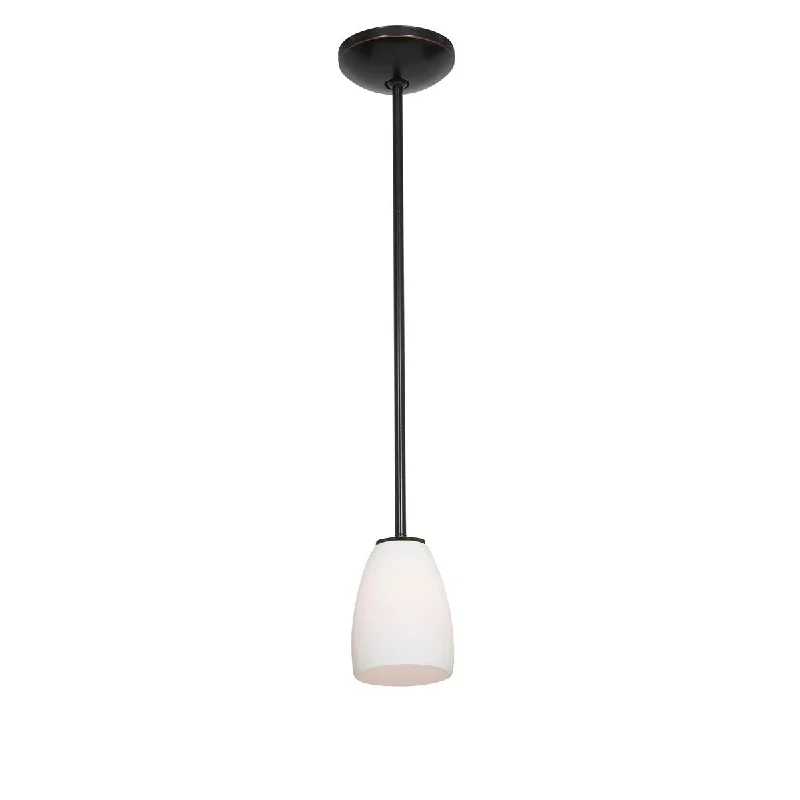 Access Lighting Sherry Bronze Integrated LED Rod Pendant, Opal Shade