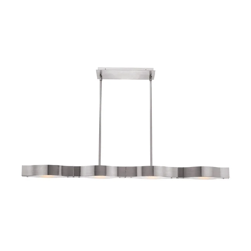 Access Lighting Titanium 4-light Brushed Steel Pendant