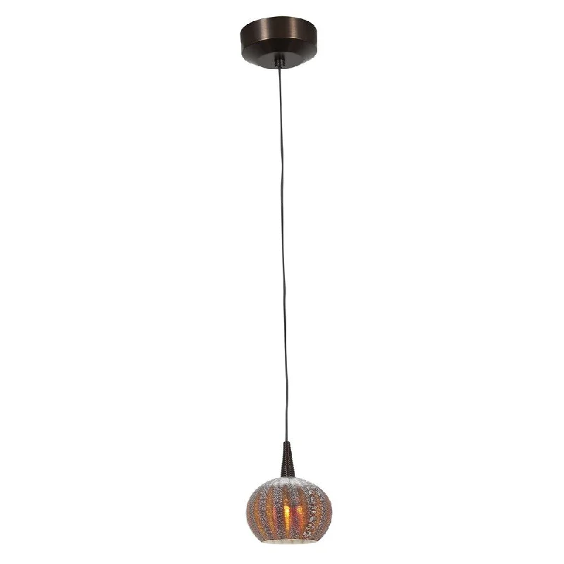 Access Lighting Tungsten LED Bronze Safari Opaline Glass Pendant