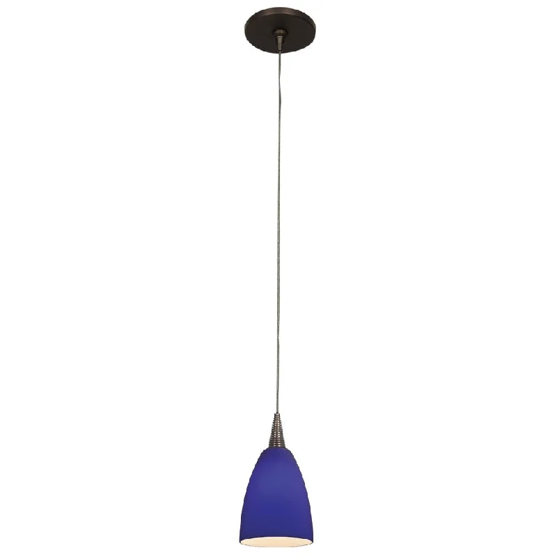 Access Lighting Zeta Low Voltage Mania Bronze Pendant with Canopy, Cobalt