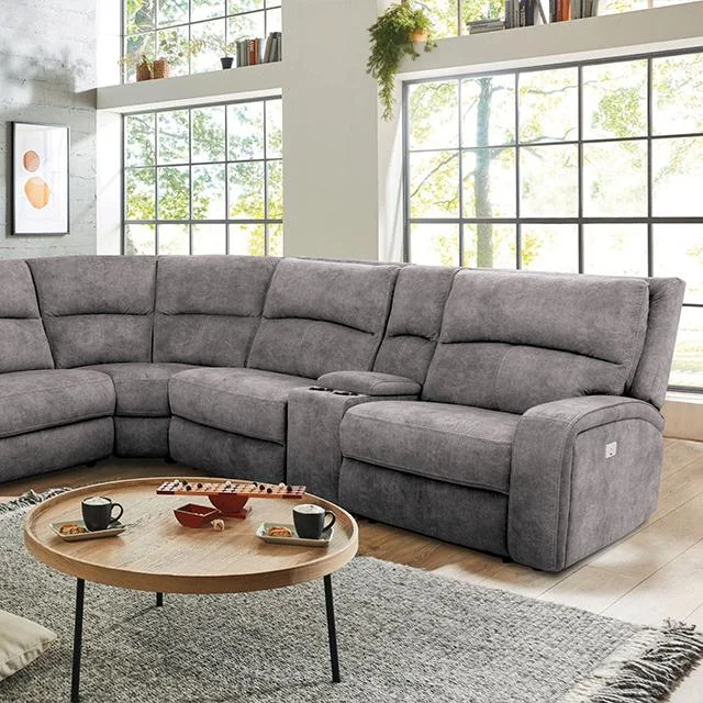 APOSTOLOS Power Sectional, Light Gray