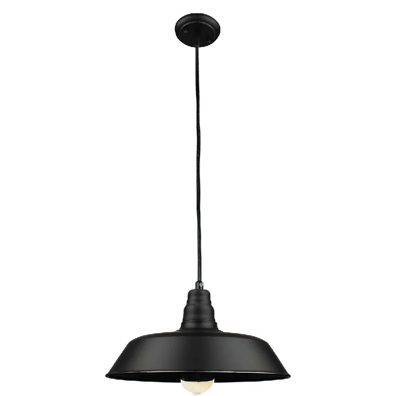 Aurora 1 Light indoor/Outdoor Pendant Lighting In Black Finish - 56" x 13.75" x 13.75" - 56" x 13.75" x 13.75"