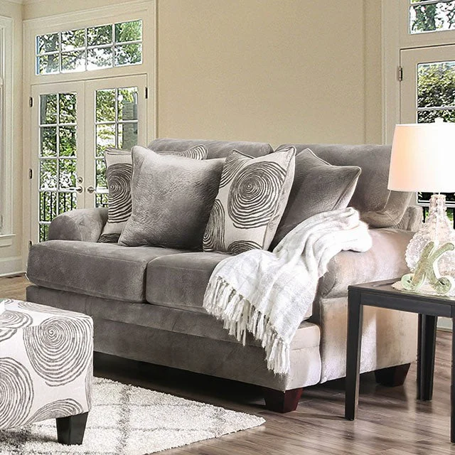 Bonaventura Gray/Pattern Love Seat