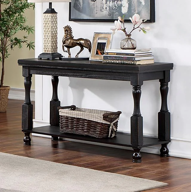 CALANDRA Sofa Table, Antique Black