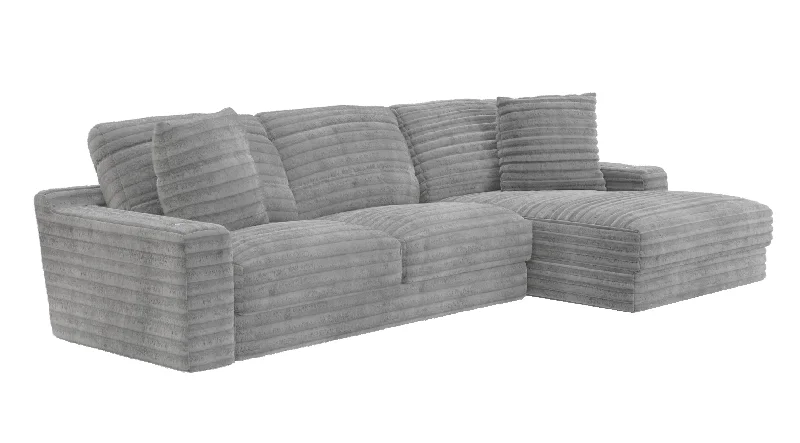 Comfrey Gray Sectional W/Cupholders