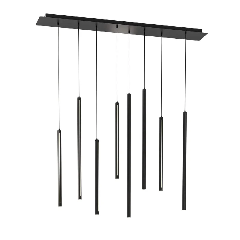 DALS Lighting 8 Light Square CCT LED Duo-Light Cylinder Pendant Cluster