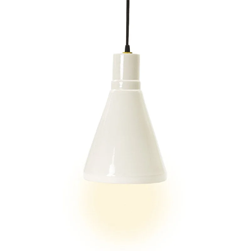 Fangio Lightings#8795P-WH 13 inch Ceramic Swag Pendant With White Finish