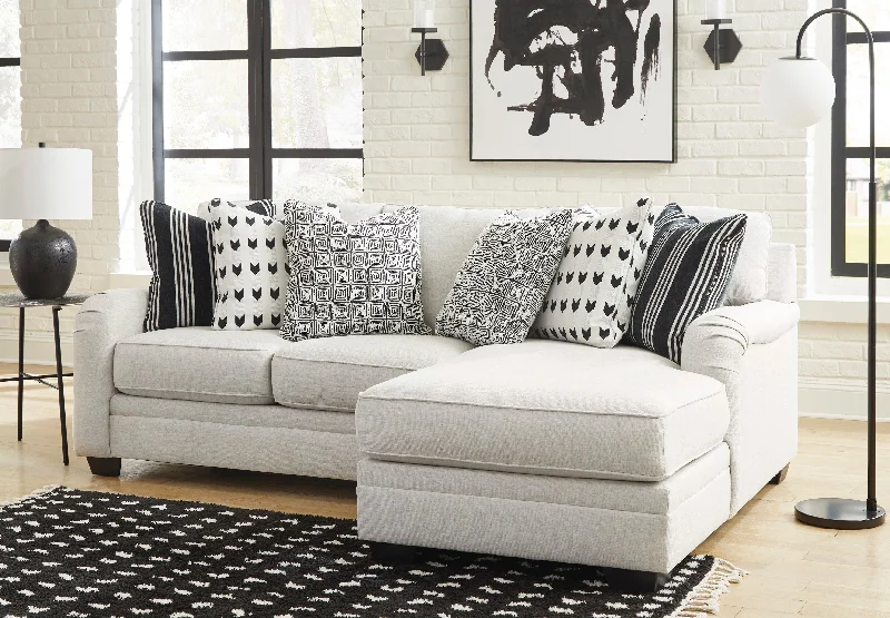 Huntsworth Dove Gray 2-Piece RAF Chaise Sectional